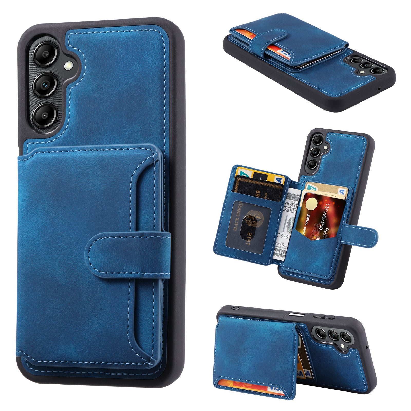 For Samsung Galaxy A34 5G Kickstand Phone Cover RFID Blocking Wallet PU Leather Coated TPU Case For Samsung Galaxy A34 5G Kickstand Phone Cover RFID Blocking Wallet PU Leather Coated TPU Case